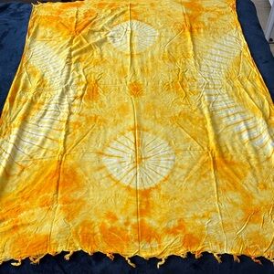 Yellow Tie-Dye Scarf